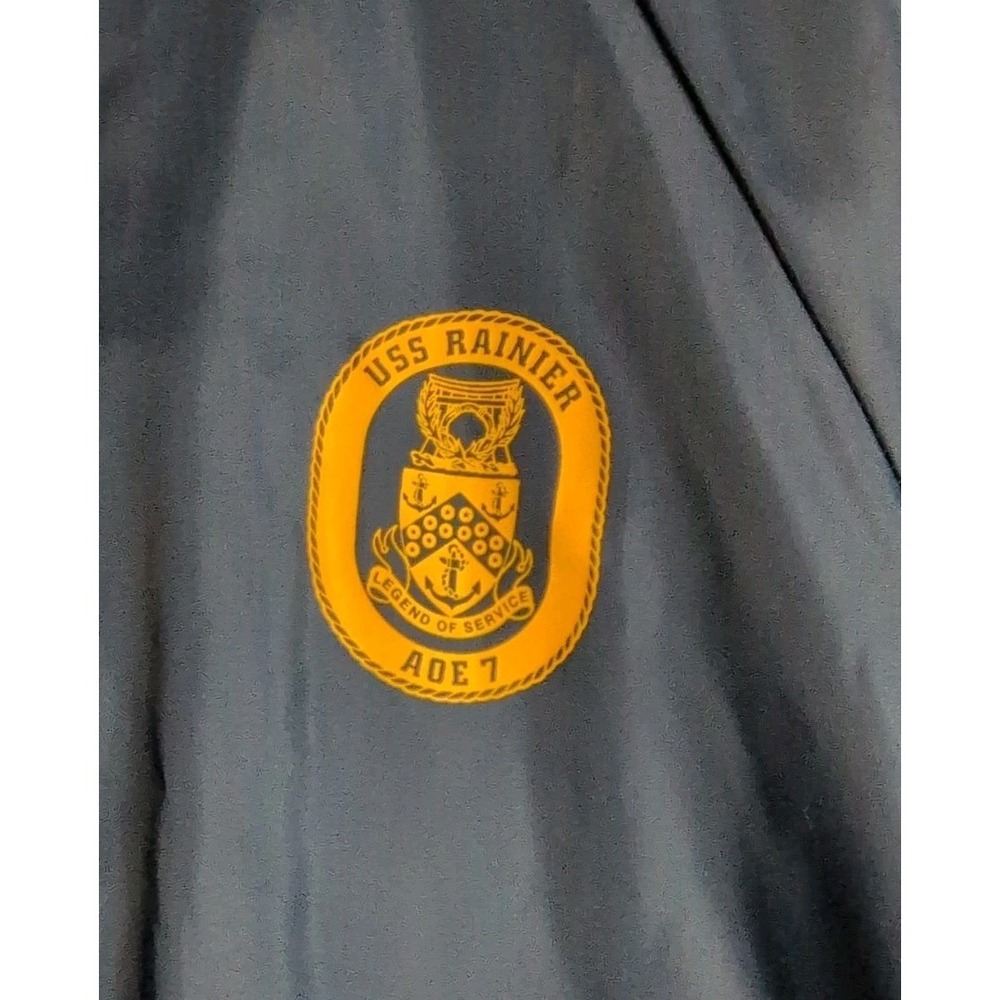 Vintage Cardinal Men's Navy Blue Windbreaker Jacket by the USS Rainier XL USA - Picture 2 of 9